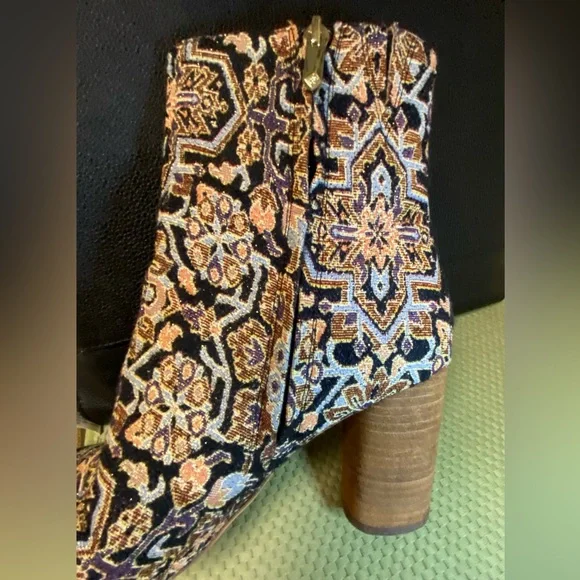 Sam Edelman Multicolor Patterned Ankle Boots - Picture 5 of 12